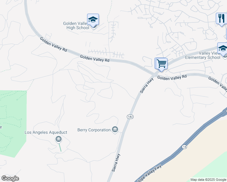 map of restaurants, bars, coffee shops, grocery stores, and more near 26 Sierra Highway in Palmdale