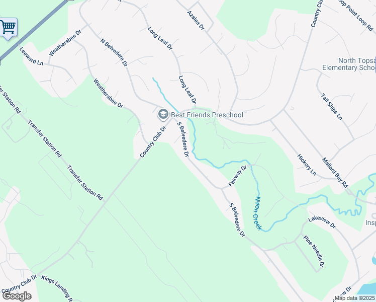 map of restaurants, bars, coffee shops, grocery stores, and more near 116 South Belvedere Drive in Hampstead