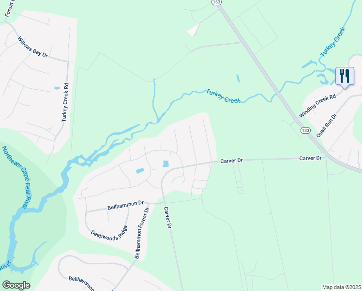 map of restaurants, bars, coffee shops, grocery stores, and more near 44 Sadie Way in Rocky Point
