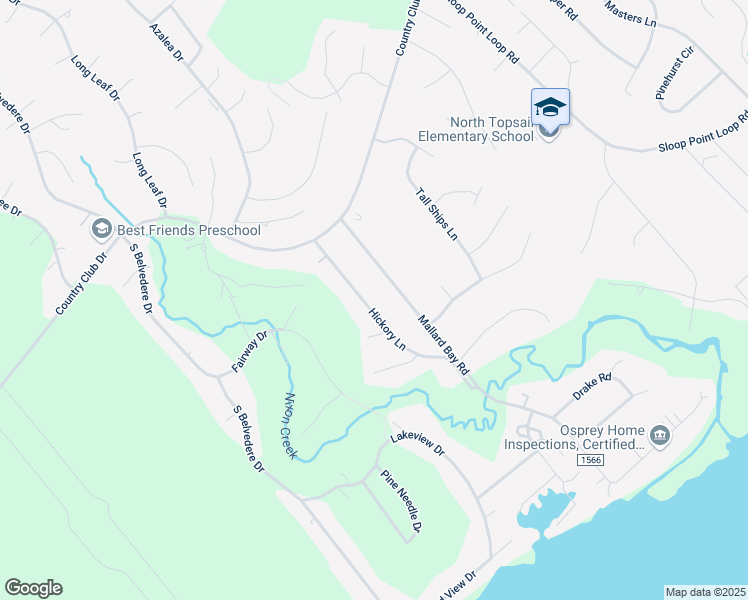 map of restaurants, bars, coffee shops, grocery stores, and more near 220 Hickory Lane in Hampstead