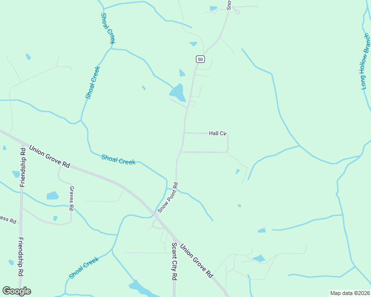 map of restaurants, bars, coffee shops, grocery stores, and more near 372 Snow Point Road in Guntersville