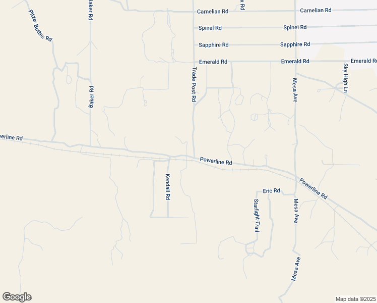 map of restaurants, bars, coffee shops, grocery stores, and more near Trade Post Road in Lucerne Valley