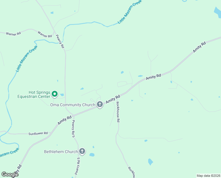 map of restaurants, bars, coffee shops, grocery stores, and more near 4939 Amity Road in Pearcy