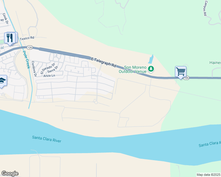 map of restaurants, bars, coffee shops, grocery stores, and more near 164 Rose Street in Fillmore