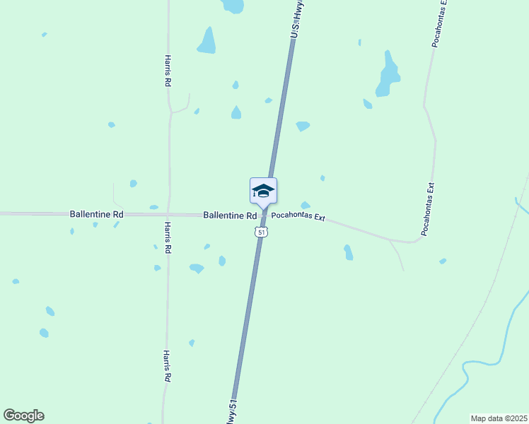 map of restaurants, bars, coffee shops, grocery stores, and more near 610 U.S. 51 in Sardis
