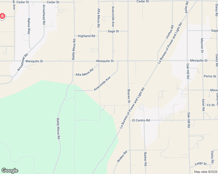 map of restaurants, bars, coffee shops, grocery stores, and more near 7925 Anaconda Avenue in Hesperia