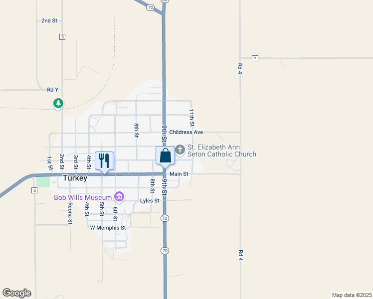 map of restaurants, bars, coffee shops, grocery stores, and more near 928 Bell Avenue in Turkey