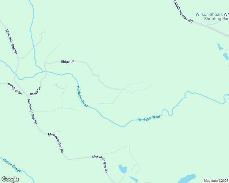 map of restaurants, bars, coffee shops, grocery stores, and more near 624 Ridge Lane in Lula