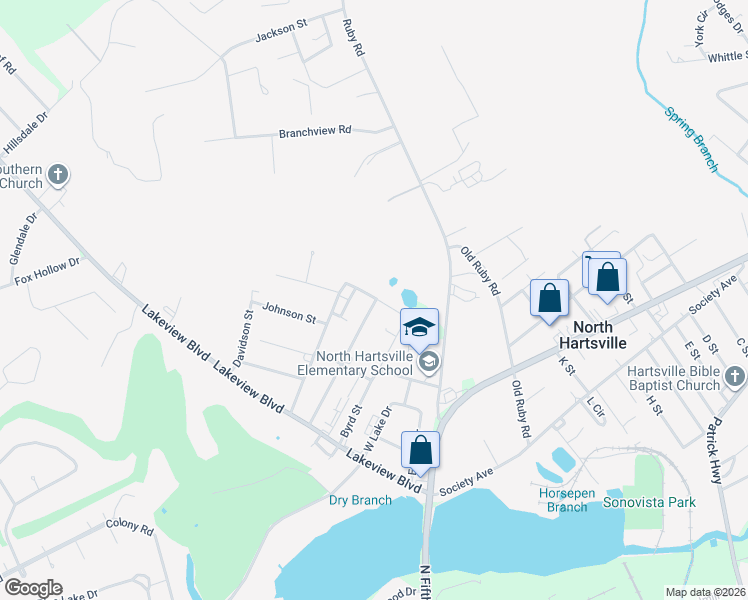 map of restaurants, bars, coffee shops, grocery stores, and more near 1138 Howle Street in Hartsville