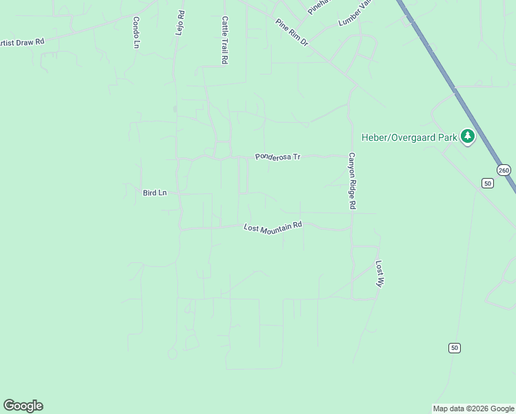 map of restaurants, bars, coffee shops, grocery stores, and more near 2052 Lone Mountain Road in Navajo County