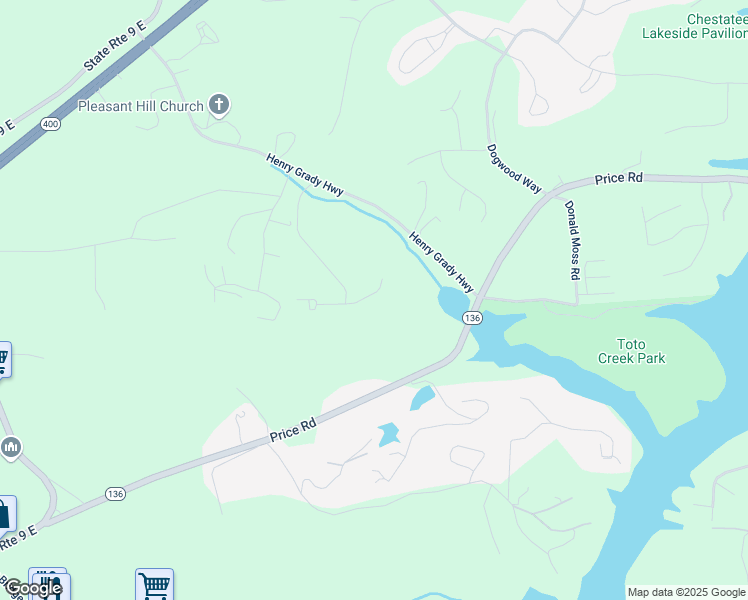 map of restaurants, bars, coffee shops, grocery stores, and more near 70 Mayfair Street in Dawsonville