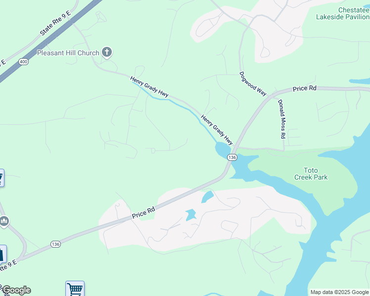 map of restaurants, bars, coffee shops, grocery stores, and more near 78 Mayfair Street in Dawsonville