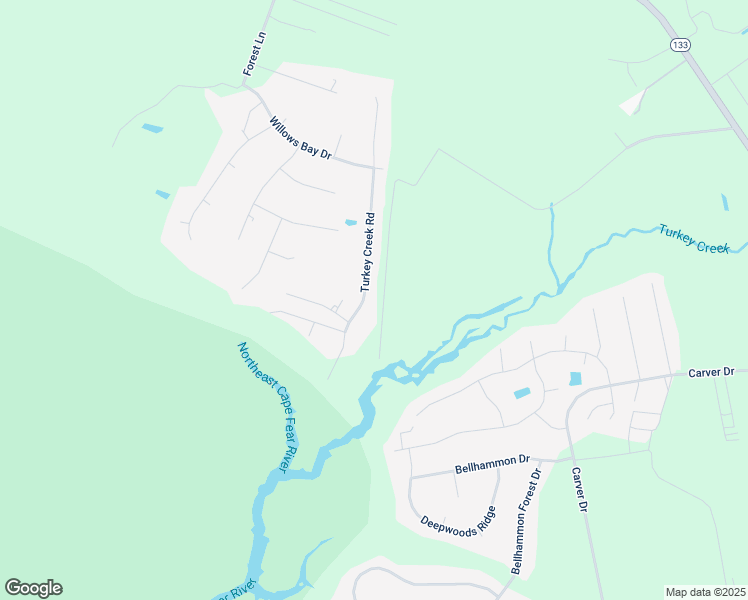 map of restaurants, bars, coffee shops, grocery stores, and more near 325 Turkey Creek Road in Rocky Point