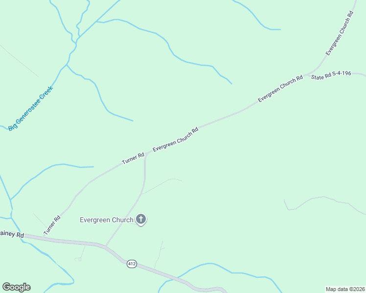 map of restaurants, bars, coffee shops, grocery stores, and more near 713 Evergreen Church Road in Starr