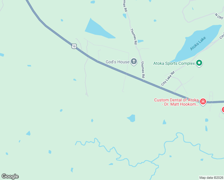 map of restaurants, bars, coffee shops, grocery stores, and more near in Atoka