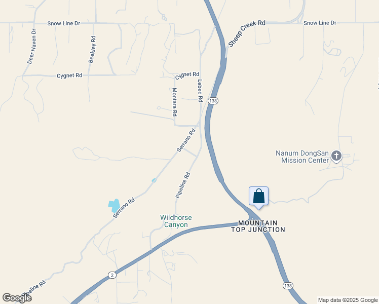 map of restaurants, bars, coffee shops, grocery stores, and more near Whispering Pines Road in Piñon Hills