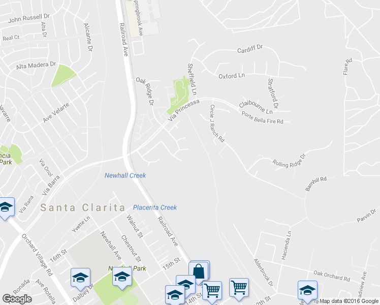 map of restaurants, bars, coffee shops, grocery stores, and more near 22600 White Wing Way in Santa Clarita