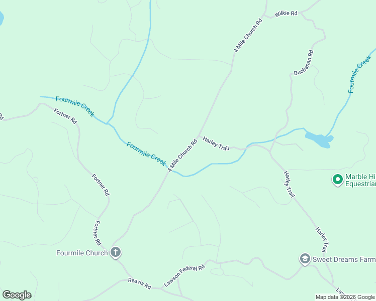 map of restaurants, bars, coffee shops, grocery stores, and more near 1828 4 Mile Church Road in Ball Ground