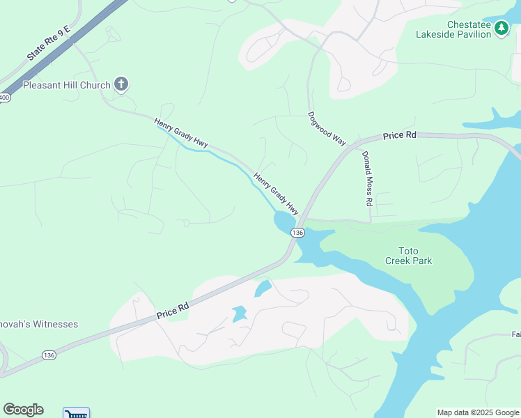 map of restaurants, bars, coffee shops, grocery stores, and more near 587 Henry Grady Highway in Dawsonville