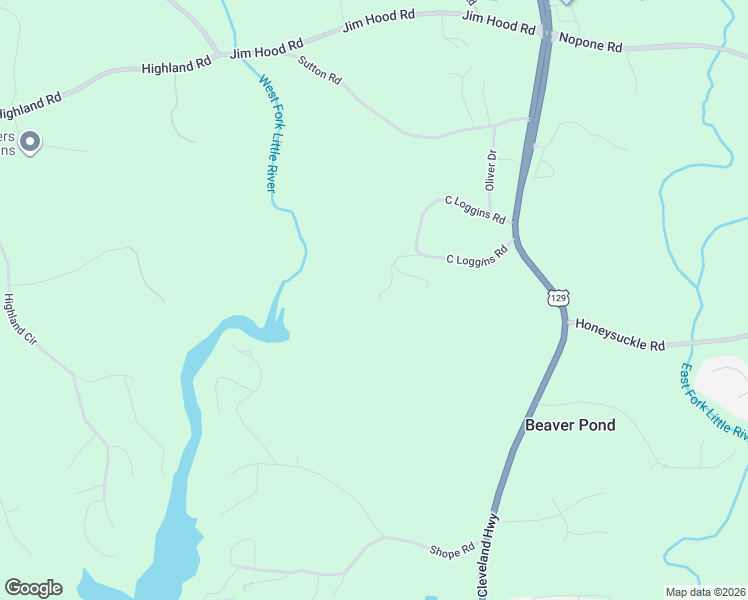 map of restaurants, bars, coffee shops, grocery stores, and more near 3967 C Loggins Road in Gainesville