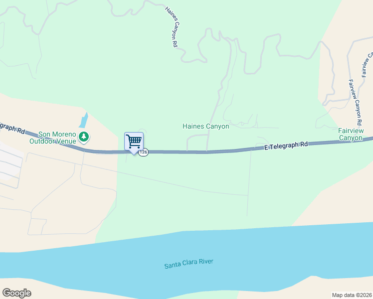map of restaurants, bars, coffee shops, grocery stores, and more near 885 California 126 in Fillmore