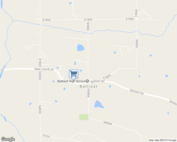 map of restaurants, bars, coffee shops, grocery stores, and more near N4568 in Battiest