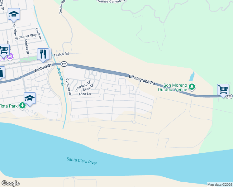 map of restaurants, bars, coffee shops, grocery stores, and more near 310 Primrose Street in Fillmore