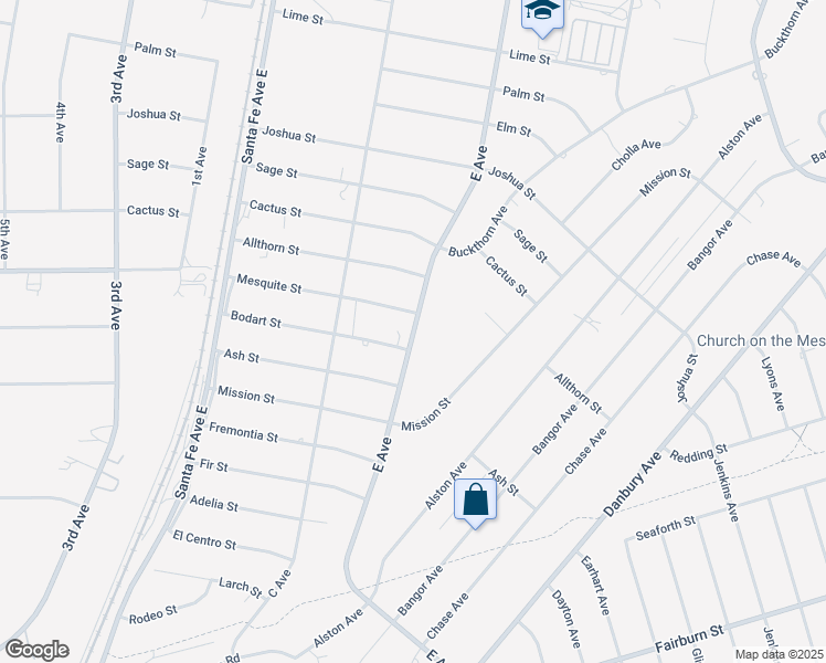 map of restaurants, bars, coffee shops, grocery stores, and more near 7985 E Avenue in Hesperia