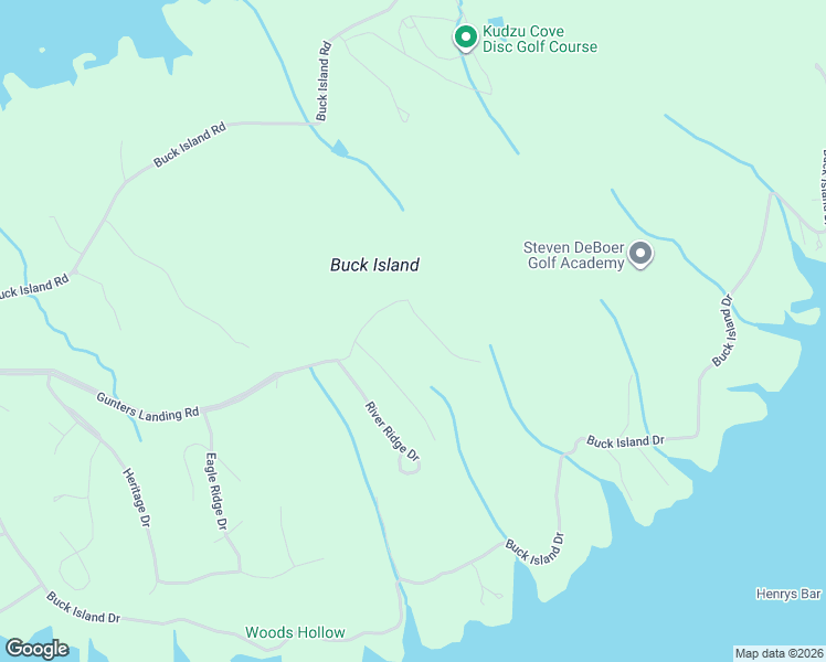 map of restaurants, bars, coffee shops, grocery stores, and more near Gunters Landing Road in Guntersville