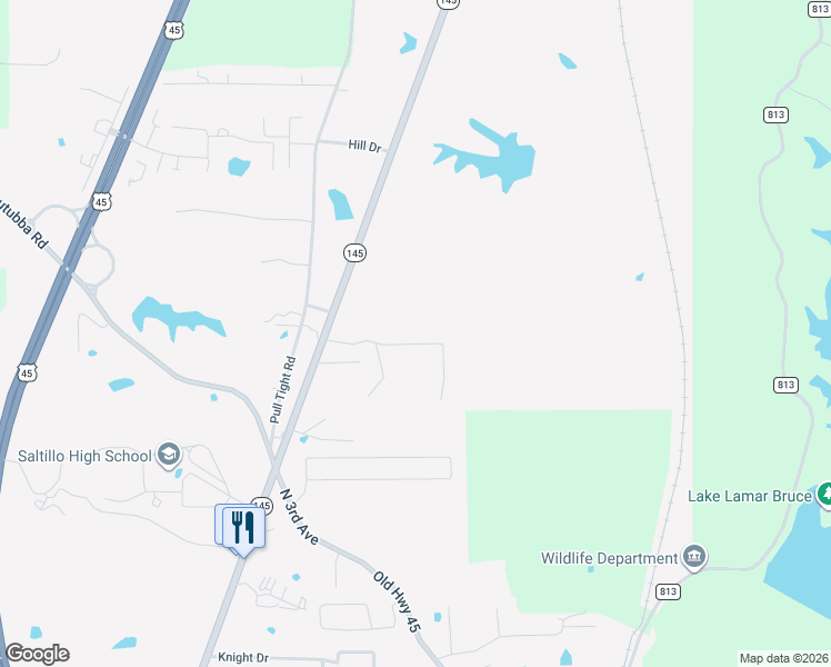 map of restaurants, bars, coffee shops, grocery stores, and more near 154 Northfield in Saltillo