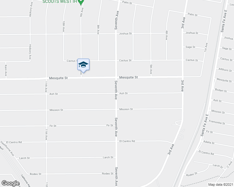 map of restaurants, bars, coffee shops, grocery stores, and more near 15751 Ash Street in Hesperia