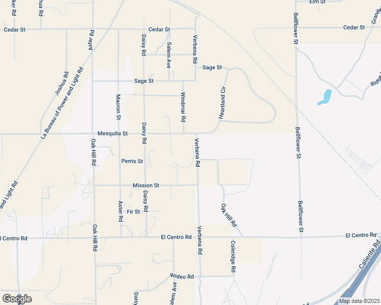 map of restaurants, bars, coffee shops, grocery stores, and more near Verbena Road in Oak Hills
