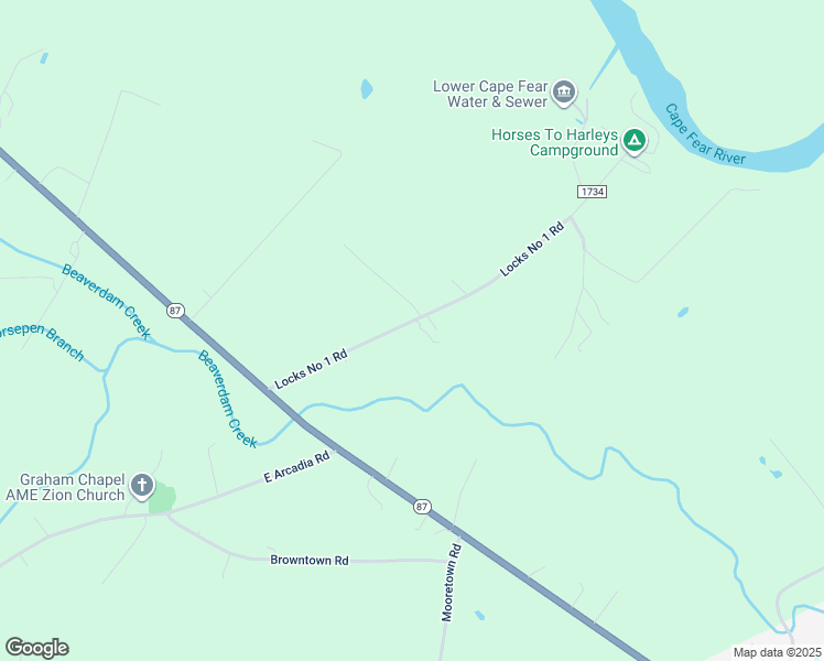 map of restaurants, bars, coffee shops, grocery stores, and more near 344 Locks No 1 Road in Riegelwood