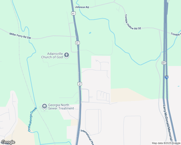 map of restaurants, bars, coffee shops, grocery stores, and more near 110 Hardwood Ridge Drive in Adairsville