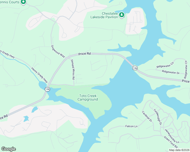 map of restaurants, bars, coffee shops, grocery stores, and more near 287 Moss Overlook in Dawsonville