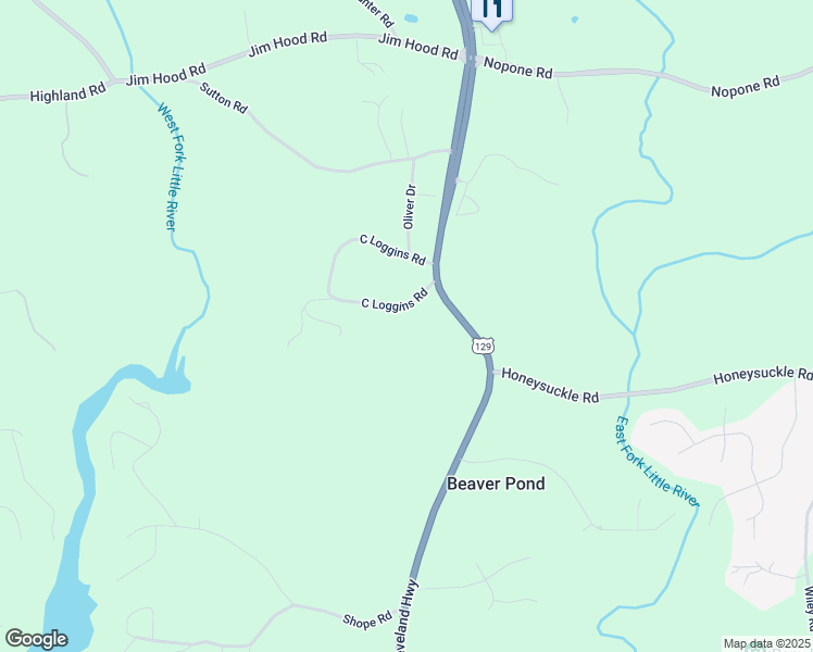 map of restaurants, bars, coffee shops, grocery stores, and more near 3923 C Loggins Road in Gainesville