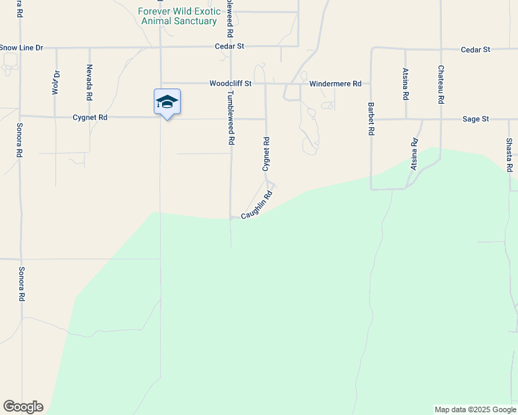 map of restaurants, bars, coffee shops, grocery stores, and more near Caughlin Road in Phelan