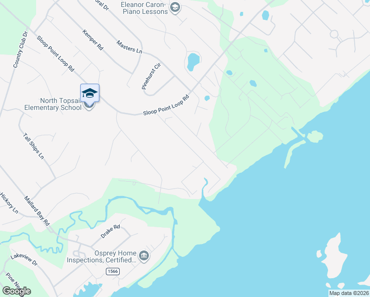 map of restaurants, bars, coffee shops, grocery stores, and more near 360 Hickory Point Road in Hampstead