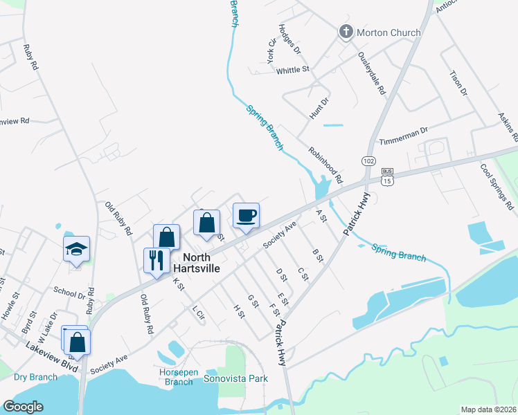 map of restaurants, bars, coffee shops, grocery stores, and more near 811 Welch Street in Hartsville