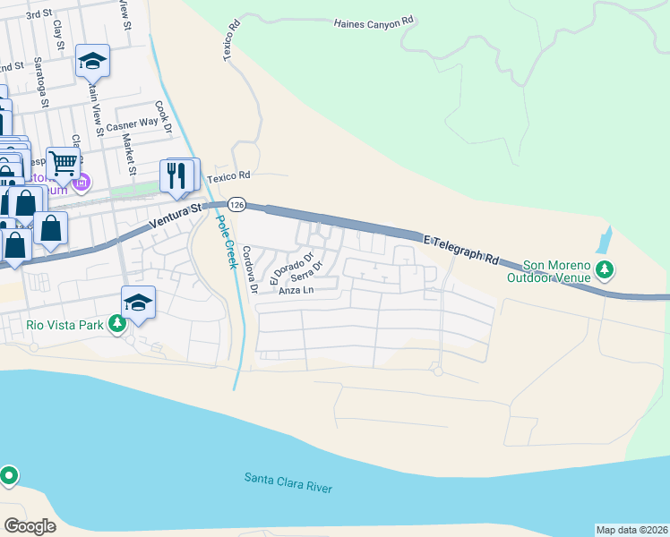 map of restaurants, bars, coffee shops, grocery stores, and more near 254 Primrose Street in Fillmore