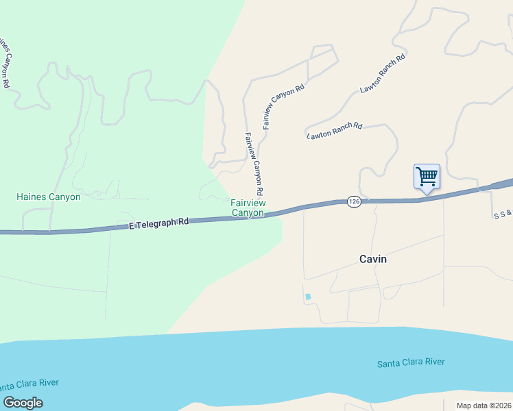 map of restaurants, bars, coffee shops, grocery stores, and more near 1263-1449 East Telegraph Road in Fillmore