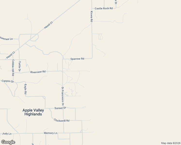 map of restaurants, bars, coffee shops, grocery stores, and more near 20875 Riverview Road in Apple Valley