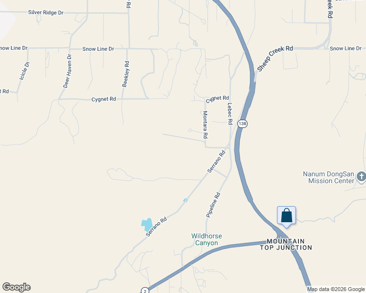 map of restaurants, bars, coffee shops, grocery stores, and more near 8940 Montara Road in Pinon Hills