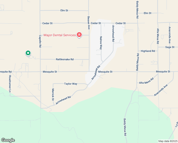 map of restaurants, bars, coffee shops, grocery stores, and more near Mesquite Street in Phelan