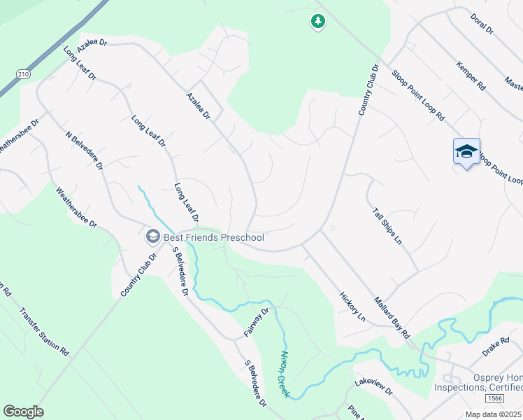 map of restaurants, bars, coffee shops, grocery stores, and more near 97 Red Bird Lane in Hampstead