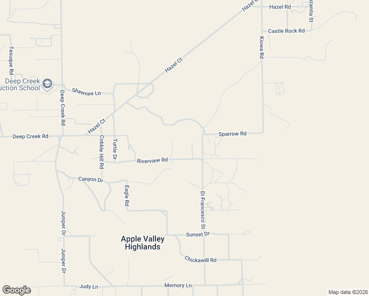 map of restaurants, bars, coffee shops, grocery stores, and more near 20572 Riverview Road in Apple Valley