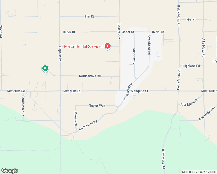 map of restaurants, bars, coffee shops, grocery stores, and more near 9228 Mesquite Rd in Phelan