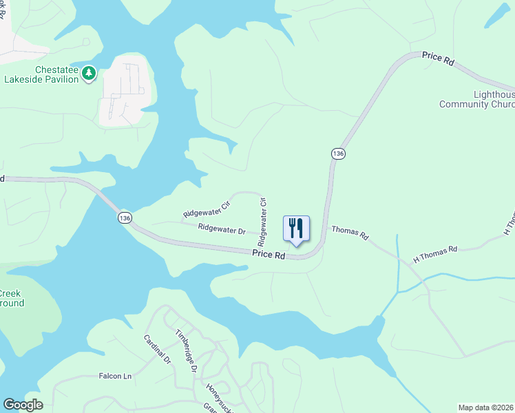 map of restaurants, bars, coffee shops, grocery stores, and more near 5727 Ridgewater Circle in Gainesville
