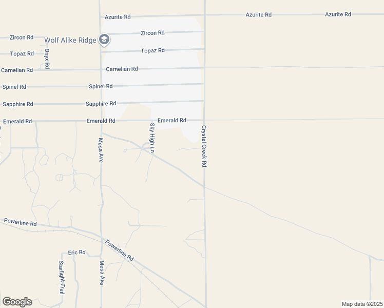 map of restaurants, bars, coffee shops, grocery stores, and more near 7980 Crystal Creek Road in Lucerne Valley