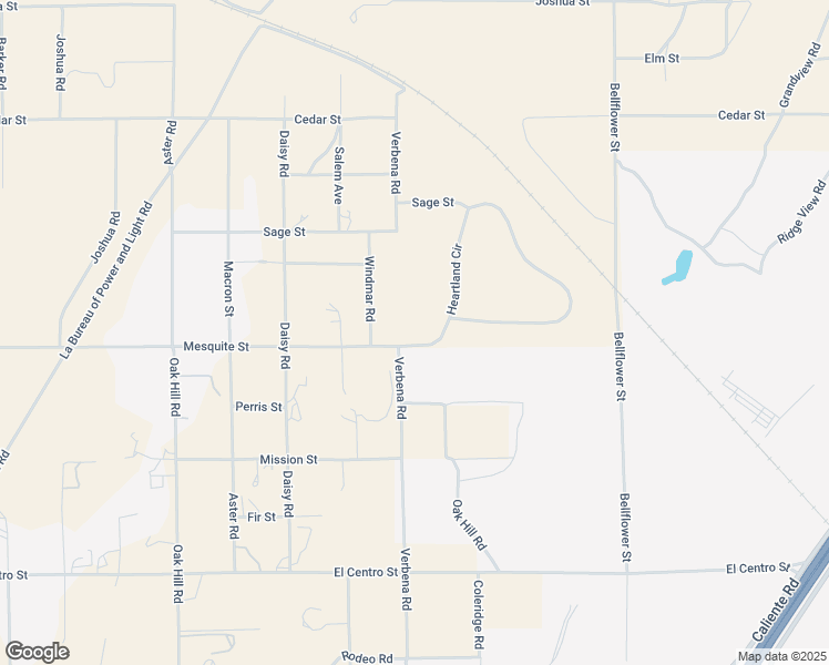 map of restaurants, bars, coffee shops, grocery stores, and more near Mesquite Street in Hesperia